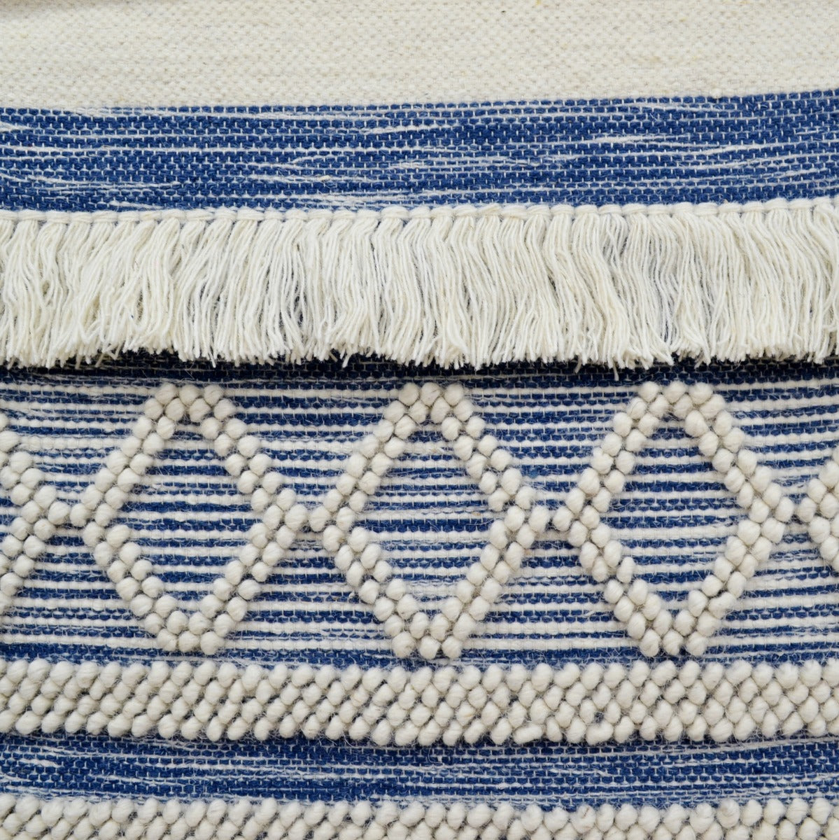 Modern Handwoven Wallhanging-Verona AD-24-Ivory Denim-55x100cm