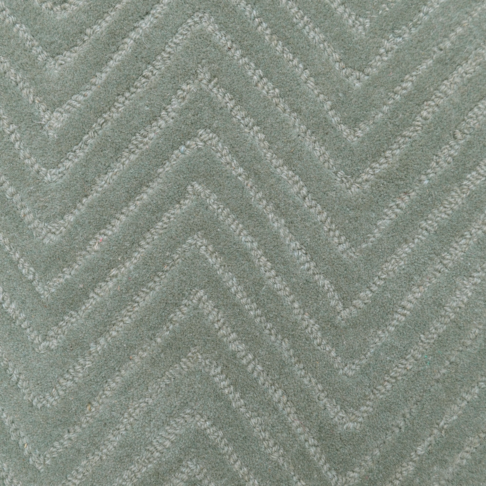 Handmade Chevron Wool Rug- 6439- Sea Green-60x90cm
