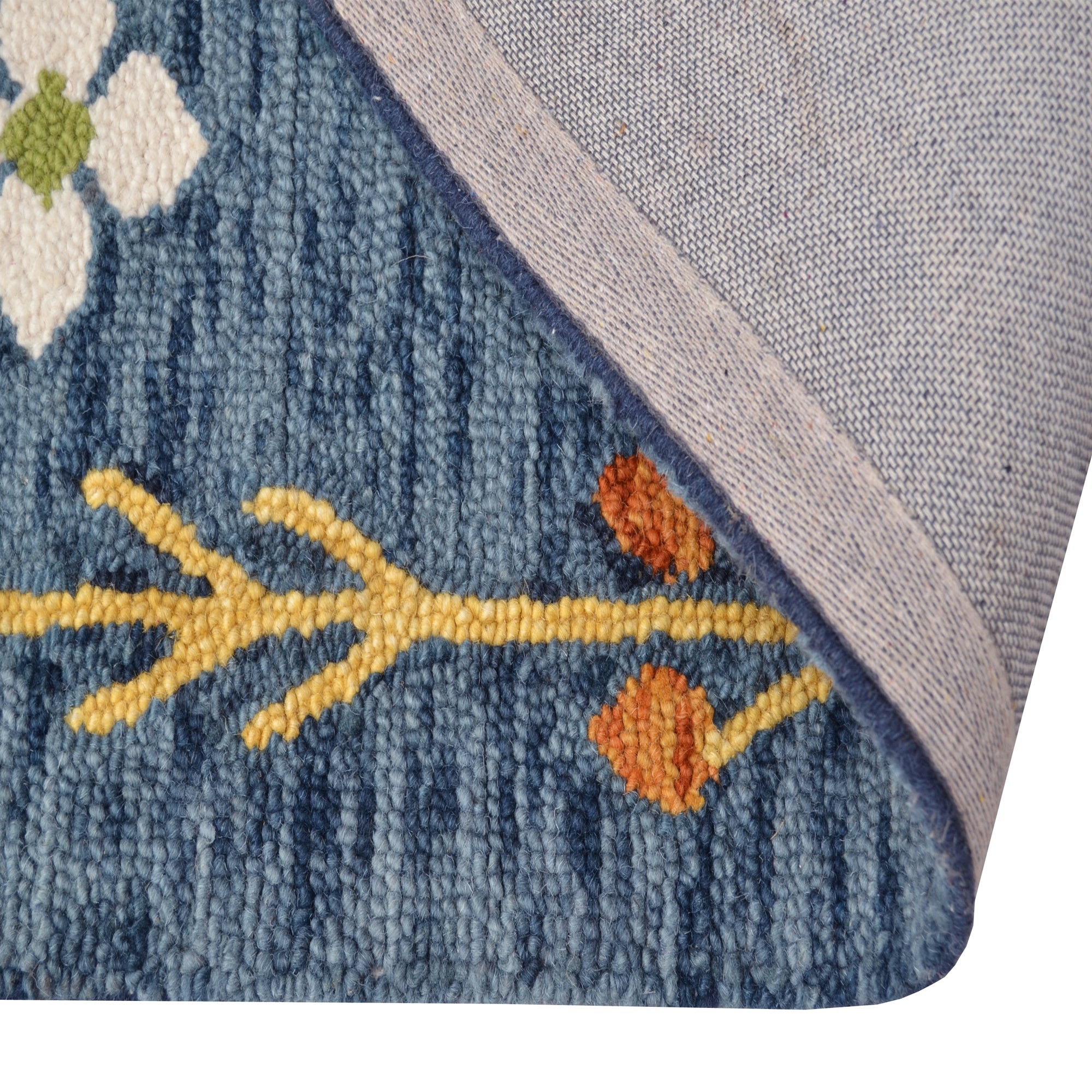 Handtufted Wool Rug-Decotex 6451-Blue/Multi-80X150cm
