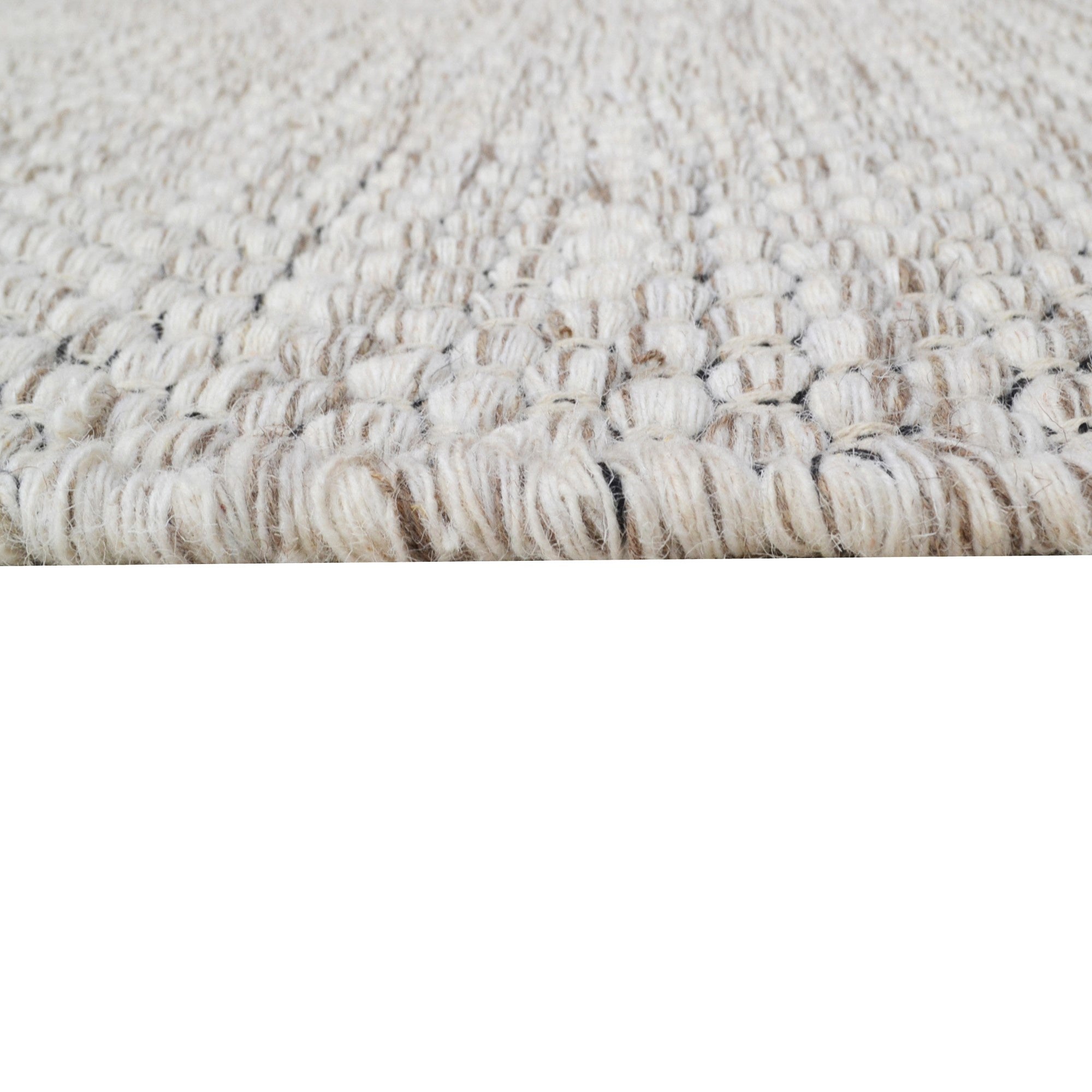 Handwoven Marble Wool Rug-6423-IVORY/SAND-60x90cm